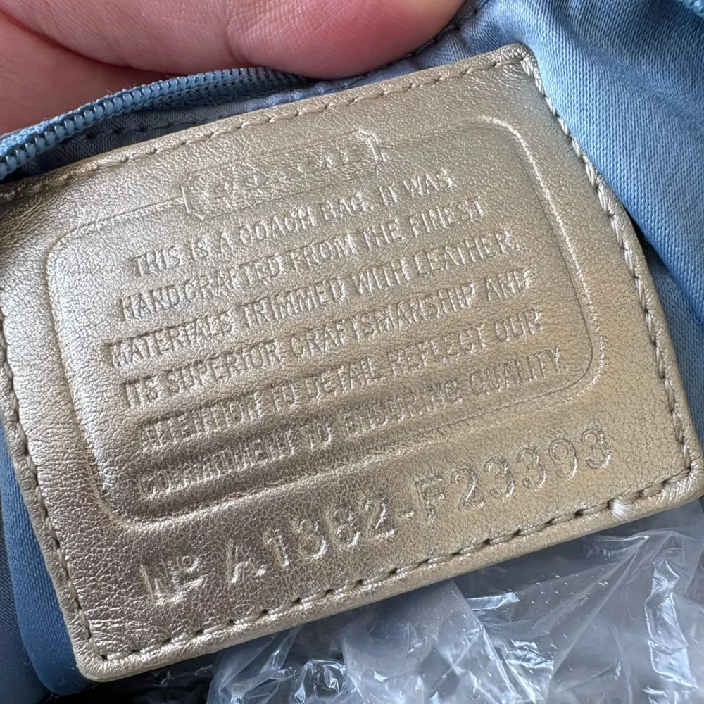 SOLD Coach Poppy Pink Pastel Plaid Shoulder Bag with Gold Hardware - Picture 11 of 11